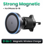 UGREEN magnetický držák do auta do ventilační mřížky s bezdrátovým nabíjením pro iPhone - tmavě šedý