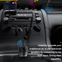 ESSAGER ES-CC20 Bluetooth FM transmitter do auta s porty USB-C / USB-A a kabelem 3,5 mm jack - 35W - šedý