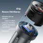 ESSAGER ES-CC20 Bluetooth FM transmitter do auta s porty USB-C / USB-A a kabelem 3,5 mm jack - 35W - šedý