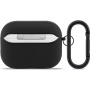Lacoste Petit Pique Croc Logo Patch obal s karabinou pro AirPods Pro 3 - černý
