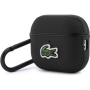 Lacoste Petit Pique Croc Logo Patch obal s karabinou pro AirPods Pro 3 - černý