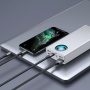 Baseus Amblight powerbanka s porty USB-C / 4x USB-A - 30 000 mAh - bílá