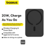 Baseus Magnetic Mini Air bezdrátová MagSafe powerbanka s portem USB-C - 6 000 mAh - černá