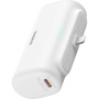 Baseus Compact powerbanka s integrovaným konektorem Lightning a portem USB-C - 5 000 mAh - bílá