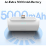 Baseus Compact powerbanka s integrovaným konektorem Lightning a portem USB-C - 5 000 mAh - bílá