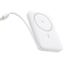 Baseus PicoGo Qi2 bezdrátová MagSafe powerbanka s integrovaným kabelem USB-C a portem USB-C - 10 000 mAh - bílá