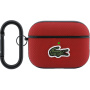 Lacoste Petit Pique Croc Logo Patch obal s karabinou pro AirPods Pro 3 - červený