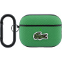 Lacoste Petit Pique Croc Logo Patch obal s karabinou pro AirPods Pro 3 - zelený