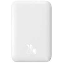 Baseus Magnetic Mini Air bezdrátová MagSafe powerbanka s portem USB-C - 6 000 mAh - bílá