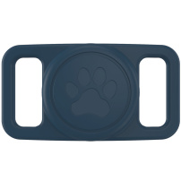 XDcase silikonový obal k uchycení na obojek pro AirTag 1 / 2 - tmavě modrý