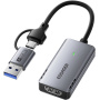 ESSAGER ES-CJK01 2v1 video redukce - HDMI na USB-C / USB-A - tmavě šedá