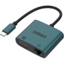 ONTEN UC289 2v1 redukce - VGA / RJ45 na USB-C - petrolejová