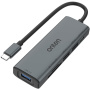 ONTEN UC120 6v1 hub - slot na SD / TF kartu / USB-C / 3x USB-A na USB-C - šedý