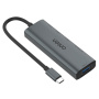 ONTEN UC120 6v1 hub - slot na SD / TF kartu / USB-C / 3x USB-A na USB-C - šedý