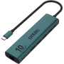 ONTEN UC616 7v1 hub - RJ45 / 2x USB-C / 4x USB-A na USB-C - petrolejový