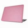 Ochranný obal / kryt s koženým povrchem a třpytivým vzorem pro MacBook Air 13" (model A1369 / A1466) - růžový