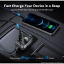 Baseus S09 Pro Bluetooth FM transmitter do auta s porty USB-C / 2x USB-A - černý