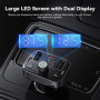 Baseus S09 Pro Bluetooth FM transmitter do auta s porty USB-C / 2x USB-A - černý