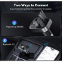 Baseus S09 Pro Bluetooth FM transmitter do auta s porty USB-C / 2x USB-A - černý