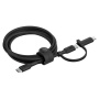 BELKIN Boost Charge Pro 2v1 opletený nabíjecí a datový kabel - USB-C na USB-C / Lightning - 1,5 m - černý 