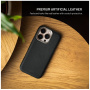 FIXED MagLeather kožený kryt s MagSafe pro iPhone 17 Pro - černý