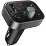 Baseus S09 Pro Bluetooth FM transmitter do auta s porty USB-C / 2x USB-A - černý