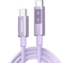 UGREEN Uno opletený nabíjecí a datový kabel - USB-C na USB-C - 2 m - fialový