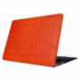 Ochranný obal / kryt s koženým povrchem se vzorem mřížky pro MacBook Air 13" (model A1369 / A1466) - oranžový