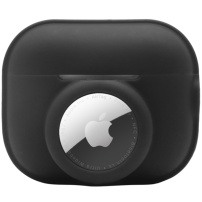 2v1 silikonový ochranný obal pro AirPods Pro 2 / AirTag 1 / 2 - černý