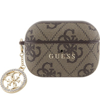 Guess 4G Script Charms obal pro AirPods Pro 2 - hnědý