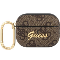 Guess 4G Script obal pro AirPods Pro - hnědý