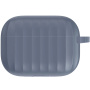 Silikonový obal s rýhovaným povrchem pro AirPods Pro - modrošedý