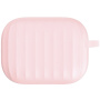 Silikonový obal s rýhovaným povrchem pro AirPods Pro - růžový