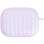 Silikonový obal s rýhovaným povrchem pro AirPods Pro - fialový