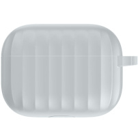 Silikonový obal s rýhovaným povrchem pro AirPods Pro - šedý