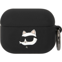 Karl Lagerfeld 3D Logo NFT Choupette Head silikonový obal pro AirPods Pro - černý