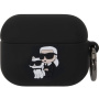 Karl Lagerfeld 3D Logo NFT Karl and Choupette silikonový obal pro AirPods Pro - černý