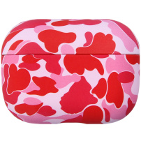Maskáčový obal z tvrdého plastu pro AirPods Pro - růžový