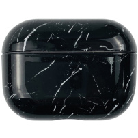 Mramorový obal z tvrdého plastu pro AirPods Pro - černý