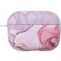 Mramorový ochranný obal pro AirPods Pro - fialovorůžový