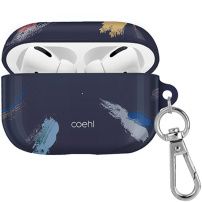 UNIQ Coehl Reverie obal s karabinou pro AirPods Pro - tmavě modrý