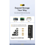 ESSAGER ES-HB01 6v1 hub - SSD disk / HDMI / 2x USB-C / 2x USB-A na USB-C - tmavě šedý