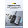 ESSAGER ES-HB01 6v1 hub - SSD disk / HDMI / 2x USB-C / 2x USB-A na USB-C - tmavě šedý