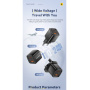 ESSAGER ES-CD54 mini rychlonabíjecí adaptér s porty USB-C / USB-A - 20W - bílý