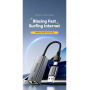 ESSAGER 2v1 ethernet redukce - RJ45 na USB-C / USB-A - šedá