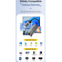 ESSAGER 2v1 ethernet redukce - RJ45 na USB-C / USB-A - šedá