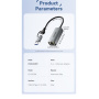 ESSAGER 2v1 ethernet redukce - RJ45 na USB-C / USB-A - šedá