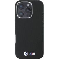BMW M Kevlar Metal Logo kryt pro iPhone 16 Pro Max - černý