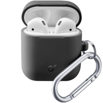 CellularLine Bounce ochranný obal s karabinou pro AirPods 1 / 2 - černý