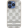 DKNY Checkered Pattern and Stripe kryt pro iPhone 13 Pro Max - béžový